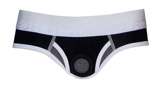 BLACK & GRAY MARLE LOW RISE BRIEF+
